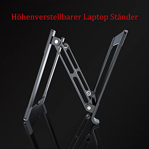 Viglt Laptop Stand For Desk - Adjustable Laptop Stand Holder Portable Laptop Riser With Multi-Angle Height Adjustable Computer Stand For Macbook Air/Pro And More Notebooks 10-17.3"-Grey #TOP2