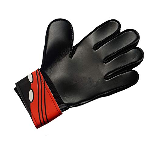 PROGNE SPORTS REF 1050 Luva de Futebol para Goleiro, M, Preto, Vermelho