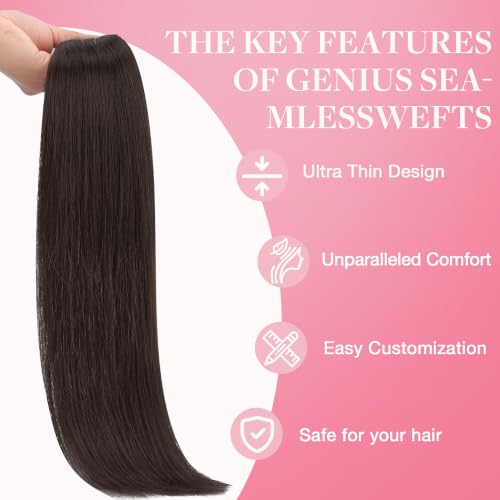 Image of GOO GOO Genius Weft Hair Extensions Human Hair Invisible Blend Flat Weft