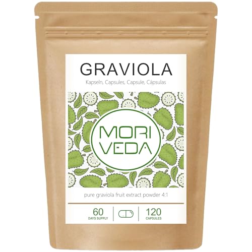MoriVeda® - Graviola Cápsulas I Vegano I Extracto de Fruta I Cápsula HPMC I 1x 120 Cápsula