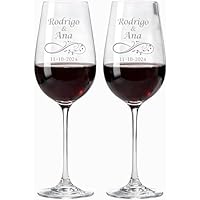 JOYERIA EL FARO | Copas de vino personalizadas | Estuche premium