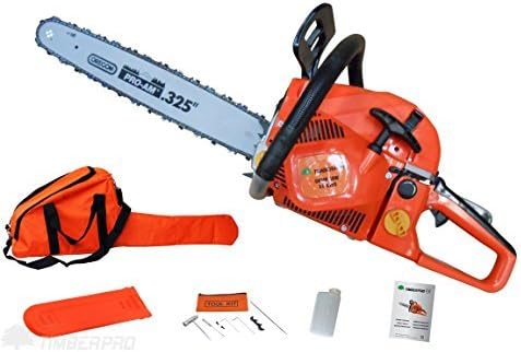TIMBERPRO 20" 62cc Petrol Chainsaw with Genuine Oregon Pro-Am Bar and Chain