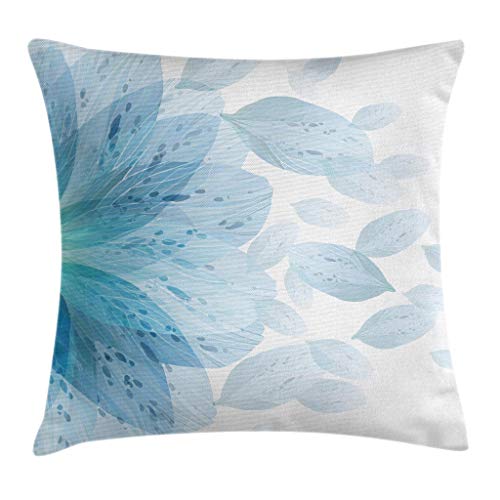 Ambesonne Blue Floral Pattern Decorative Throw Pillow Cover #TOP17
