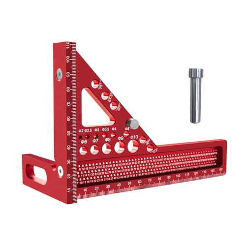 Aluminum Miters Square Ruler Woodworking Square High Accuracy Layout Measuring Tool With Clear Scalefor Projects