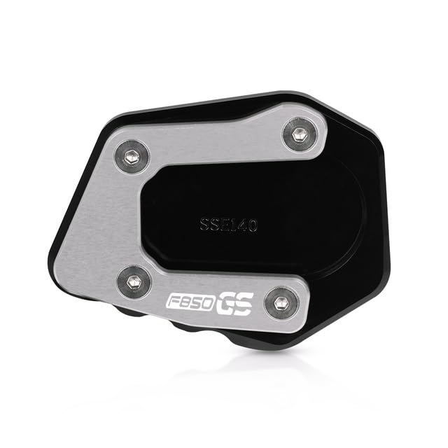 Extension de béquille pour F850GS avec base élargie anti-enfoncement en aluminium