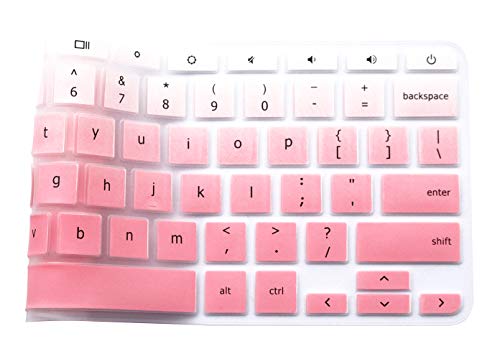 Keyboard Skin Compatible With Acer Chromebook Premium R11 11.6 Cb5-132T Cb3-132 Cb3-131, Acer Chromebook R 13 Cb5-312T, Acer Chromebook 14 Cp5-471, Acer Chromebook 15 Cb3-532 Cb5-571 C910 (Ombre Pink #TOP3
