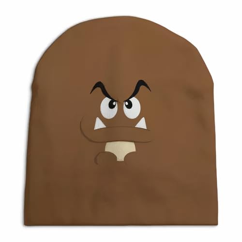 Fan Choice Unisex Mario Beanie Adjustable Hats Super Goomba Mushroom Elastic Unisex Knitted Hat Multicolor