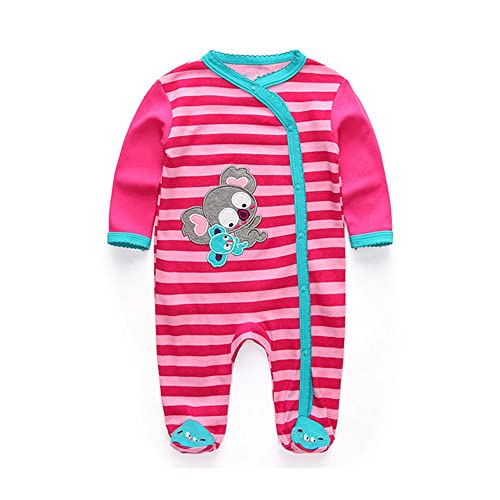 Image of Newborn Baby Boy Girl Organic Cotton Bodysuit Long Sleeve Jumpsuit 3-Pack Outfits Clothes,0-24Months