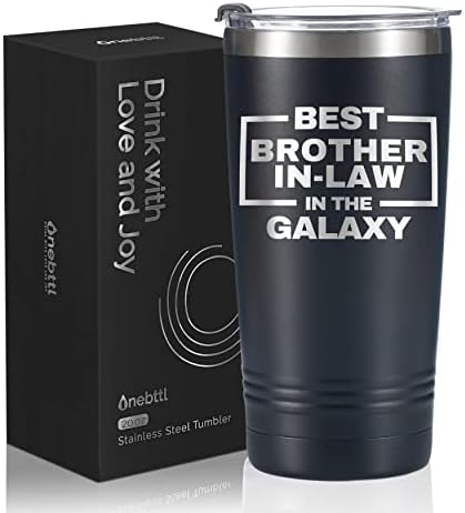 Onebttl Gifts for Brother In Law from Sister, Funny Gift Idea for the Best Brother for Christmas, Birthday, 20 oz Stainless Steel Insulated Travel Mug Tumbler - Best Brother in Law in the Galaxy