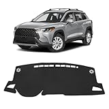 FIILINES Dash Cover for 2022-2026 Toyota Corolla Cross, Dashboard Mat Accessories Dash Cover Sunshade Nonslip Mesh Protector No Glare Black