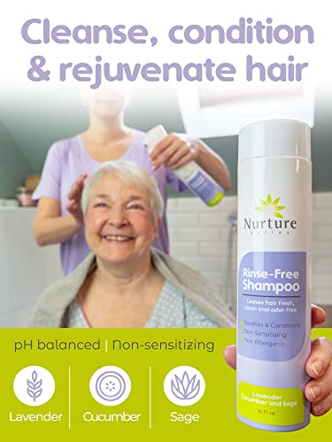 Nurture Valley Rinse Free Shampoo No Water Shower Or Rinse Required - Waterless Nourishing Spray Shampoo That Leaves Hair Fresh, Clean And Odor-Free - 12 Oz Continuous Spray Bottle + 16 Oz Refill #TOP2