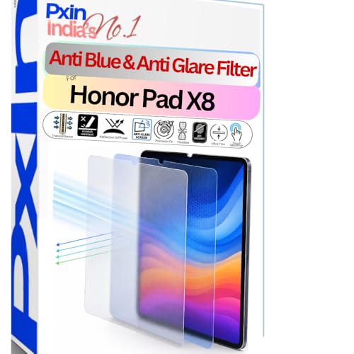 Image of Pxin Tablet Anti Bluelight and Anti Glare Screen Guard compatible with Honor Pad X8 | BLUV Lightblock Tech | Scratch Proof | Prevents bluelight | Eye Protection | No Dry Eyes