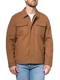 Nautica Men's Wool Blend Lightweight Insulated Jacket – Printed Diamond Quilted Interior, Camel, Regular, Small
