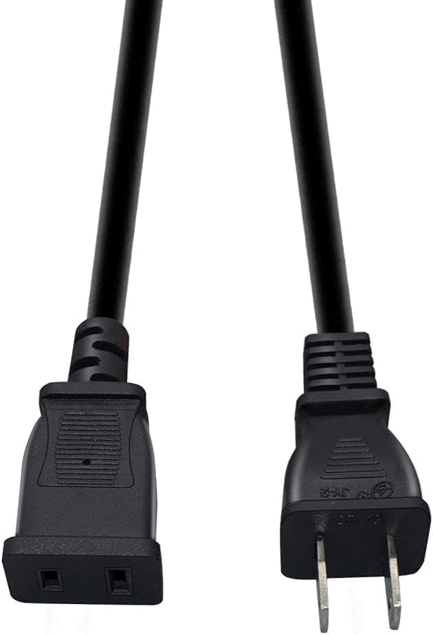 Miniatura 4 de Cable de extensión de alimentación de ahorro de salida de EE. UU., 125 V, 10 A, 2 clavijas, 2 clavijas, para NEMA 5-15P a NEMA 5-15R, bonita