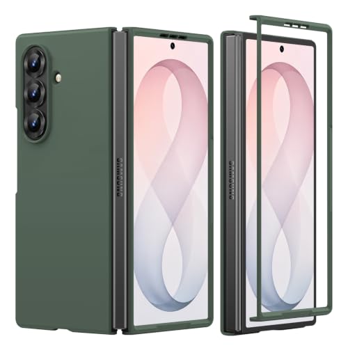 Croazhi Samsung Galaxy Z Fold 8 Ultra�p�P�[�X�A���C�d�b�P�[�X�AMag-Safe�Ή��X�����n�[�hPC�V�F���܂肽���ݎ��J�o�[�A�ϏՌ��ی�P�[�X�A���h�~�}�b�g�d�グ�A�O���[��