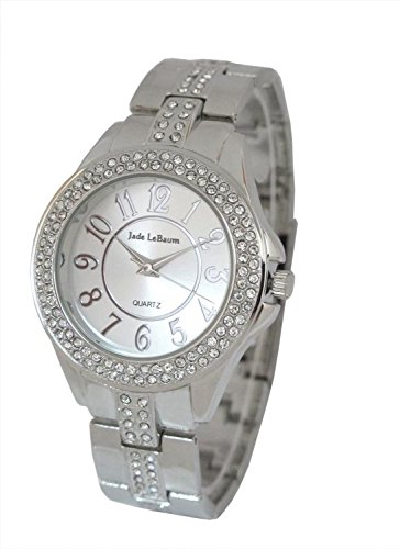 Jade Lebaum Silver Watch For Women Bling Bracelet Watch Rhinestone Crystal Embellished Reloj Para Mujer Jb749 #TOP2
