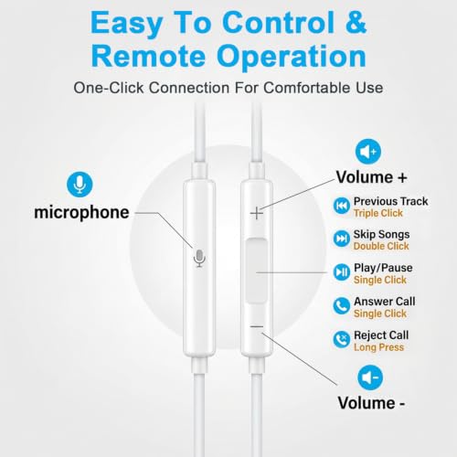 Image of ZORBES 2 Pack Type C Wired Earphones, USB C Headphones in Ear Earphones with DAC Chip Microphone Volume Control for Smartphones Tablets Travel and Daily Use