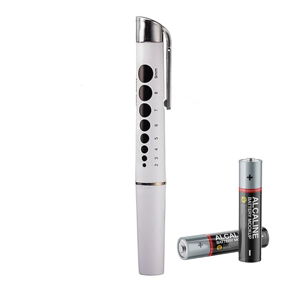 MCP Healthcare LED Pen Light with Pupil Gauge, Reusable Medical Diagnostic Penlight for Doctors, Nurses, EMTs, and Nursing Students, White, Batteries Included (White) (B0DBHNN9D4) Amazon Price History, Amazon Price Tracker