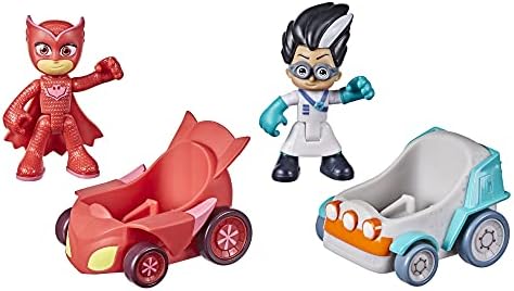PJ Masks Owlette vs Romeo Battle Racers Preschool Toy, Vehicle and Action Figure Set for Kids Ages 3 and Up