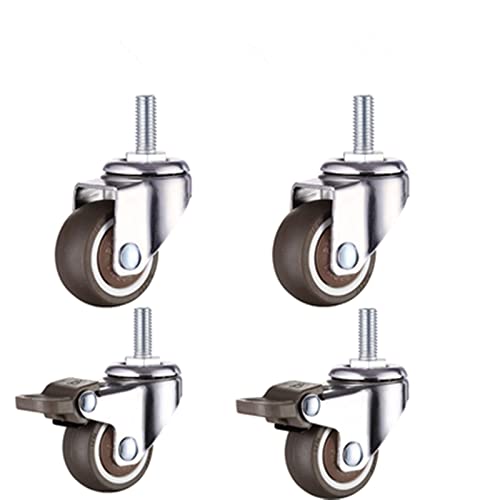 Roulettes pivotantes protection sol lot de 4 roues en caoutchouc souple pour meuble