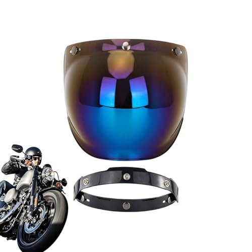 Helm Windschutzvisier - Offene Gesichtslinsenabdeckung, Schutzdesign | Nachtgebrauch regnerischen Wetters, Langstrecken -Touring Essentiell, sonniger Tagesstraßenfahrten, Augenschutzausrüstung