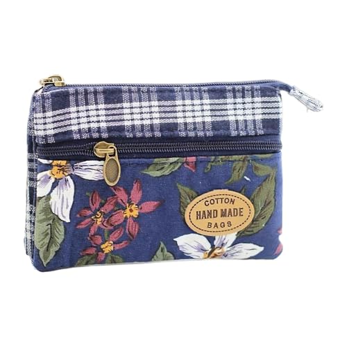 Coin Purse - Change Wallet Zipper Holder | Vintage Compact Design Secure Closure Lightweight Portable Organizer Stylish Mini Sto