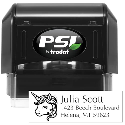 Roseate Roselush Unicorn Address Stamp Pre-Inked - Clear Impressions