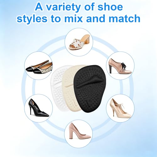 Metatarsal Pads, Ball of Foot Cushions for Women, No-Slip Heel Pads by TOTITOM - Used condition - Image 7