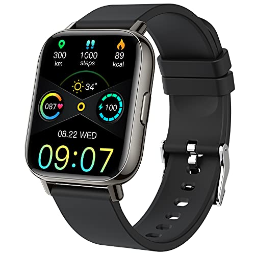 Smartwatch, Orologio Fitness Uomo Donna 1,69'' Smart Watch Sonno Cardiofrequenzimetro Contapassi Cronometro Sportivo Activity Fitness Tracker Impermeabil IP68, 24 Modalità Sportive, Notifiche Messaggi