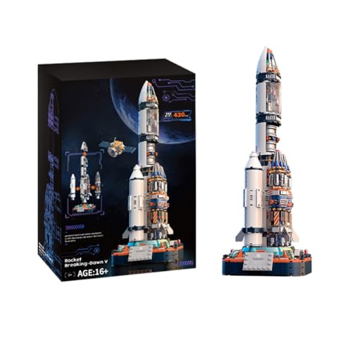 FunXylophy Space Rocket Building Blocks Kits, V Rocketry Model Building Blocks Set, DIY Creative Collectible Display Rocket Model, Gift for Adult (863PCS)