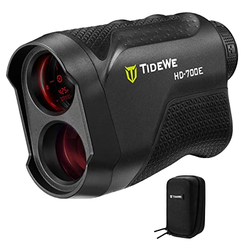 Tidewe Hunting Rangefinder With 700Y Red & Green Oled Display, Built-In Magnet Multi Functional Waterproof Golf Range Finder With Rechargeable Battery, Adjustable Brightness (Black) #TOP29