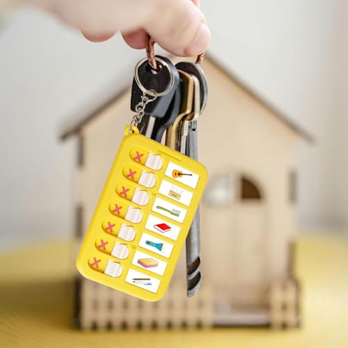 COZERI 4pcs Checklist Boards，To Do Liste für Kinder，Memo Checklist Boards mit Schlüsselanhänger，Wiederverwendbare Planer für Schule und Alltag，Fördert gute Gewohnheiten und effiziente Organisation