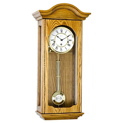 Hermle Brooke Mechanical Regulator Wall Clock 70815I90341, Light Oak