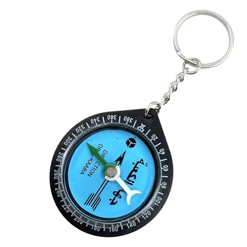 Costcha De Llavero Compass - Dirección De Oración De Coompass En Árabe, De De Portátil | Compass De Senderismo De Bolsillo para Caminatas para Acampar Al Aire Libre, Mochilero Explor