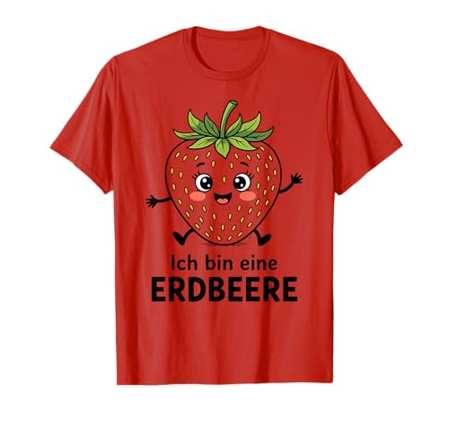Erdbeerkostüm Erdbeere Kostüm Karneval Fasching Obst Früchte T-Shirt