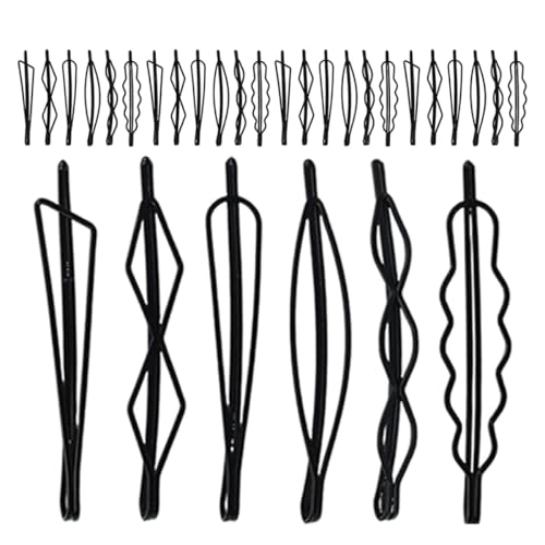 Clips Pequeños para Flequillo Lateral en Pack de Pinzas Pelo Negras Metálicas