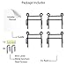 Wallniture Wrought Iron Wine Rack – Wall Mount Bottle Storage Organizer – Rustic Home Decor Set of 4