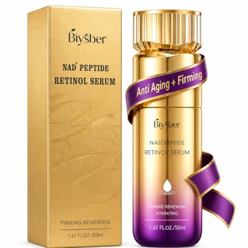 Retinol Peptide Serum for Face & Neck with NAD+ Support,Firming C...