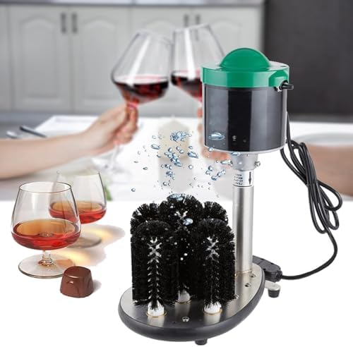 Commercial Electric Glass Washer, 5-brush Vertical Washer, Suitable for Bars and Cafes, High-efficiency Automatic Glass Washing Tool.