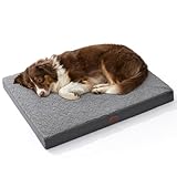 Bedsure Dog Beds Large Sized Dog - Comfy Flat Pet Beds with Removable Washable Cover, Orthopedic Egg...