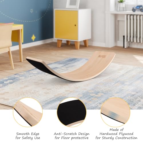 Wobble Board Balance Board for Kids Toddlers Adults Wooden Wobble Balance Board - Image 4