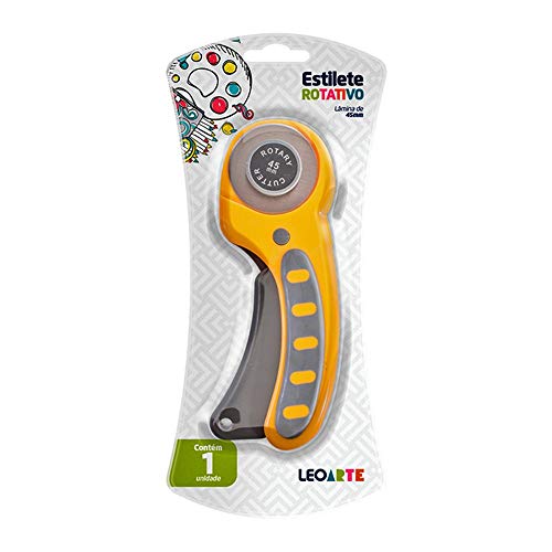 Estilete Rotativo 45mm Emb.blister Leo&leo Leonora, Amarelo