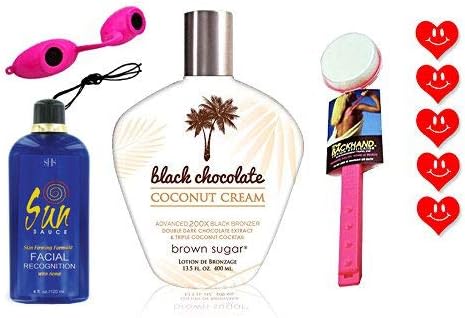 Brown Sugar Black Chocolate Coconut Cream Tanning Starter Kit - Everything You Need To Maximize Your Tan!