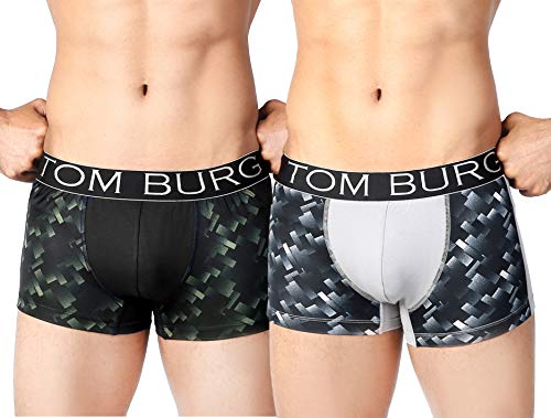 Image of TOM BURG Regular Cotton Designer Casual Smooth & Comfortable Trunks for Men (Pack of 2)