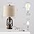 RORIANO Farmhouse Lantern Table Lamps for Living Room Set of 2, Vintage Bedroom Resin Lamp with Dual USB Charging Ports, Rustic Retro Bedside Nightstand Desk Lamp, Linen Fabric Shade, 4 Bulb Included