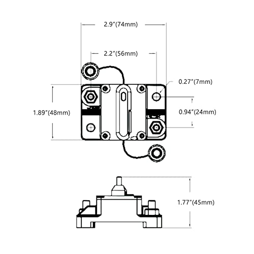 Lenkrad 90 Amp Circuit Breaker 12V With Manual Reset Switch Button For Boat Marine Rv Yacht, Boat Circuit Breakers 12V - 48V Dc, Waterproof(Surface Mount) #TOP5