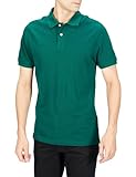 Amazon Essentials Men's Slim-Fit Cotton Pique Polo Shirt, Hunter Green, Medium