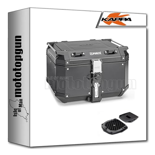 Top case Kappa KFR480B noir et support KR4105 pour moto Kawasaki Versys 1000 2017 2018