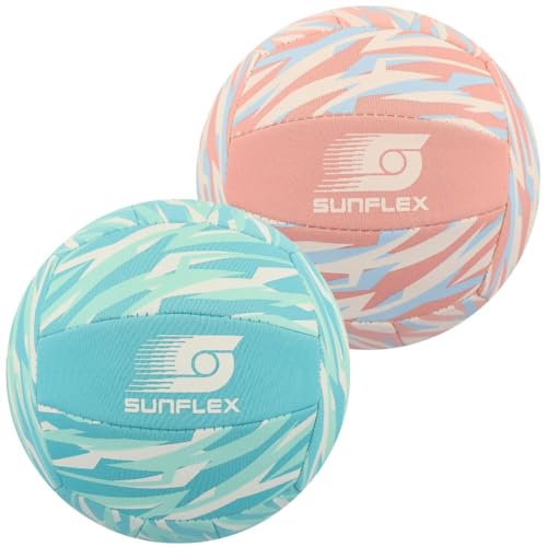 Sunflex® Beach- und Funball Size 3 Pastelflow Mint | Wasserfester Neoprenball mit rutschfestem Grip | Freizeitball für Strand, Pool & Garten | Leicht & robust | 128 g & Ø 15 cm | Kinder & Erwachsene