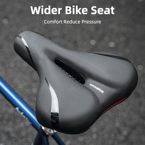 image for ROCKBROS Comfort Bike Seat - Universally Comfy Foam Bicycle Seat Fits 